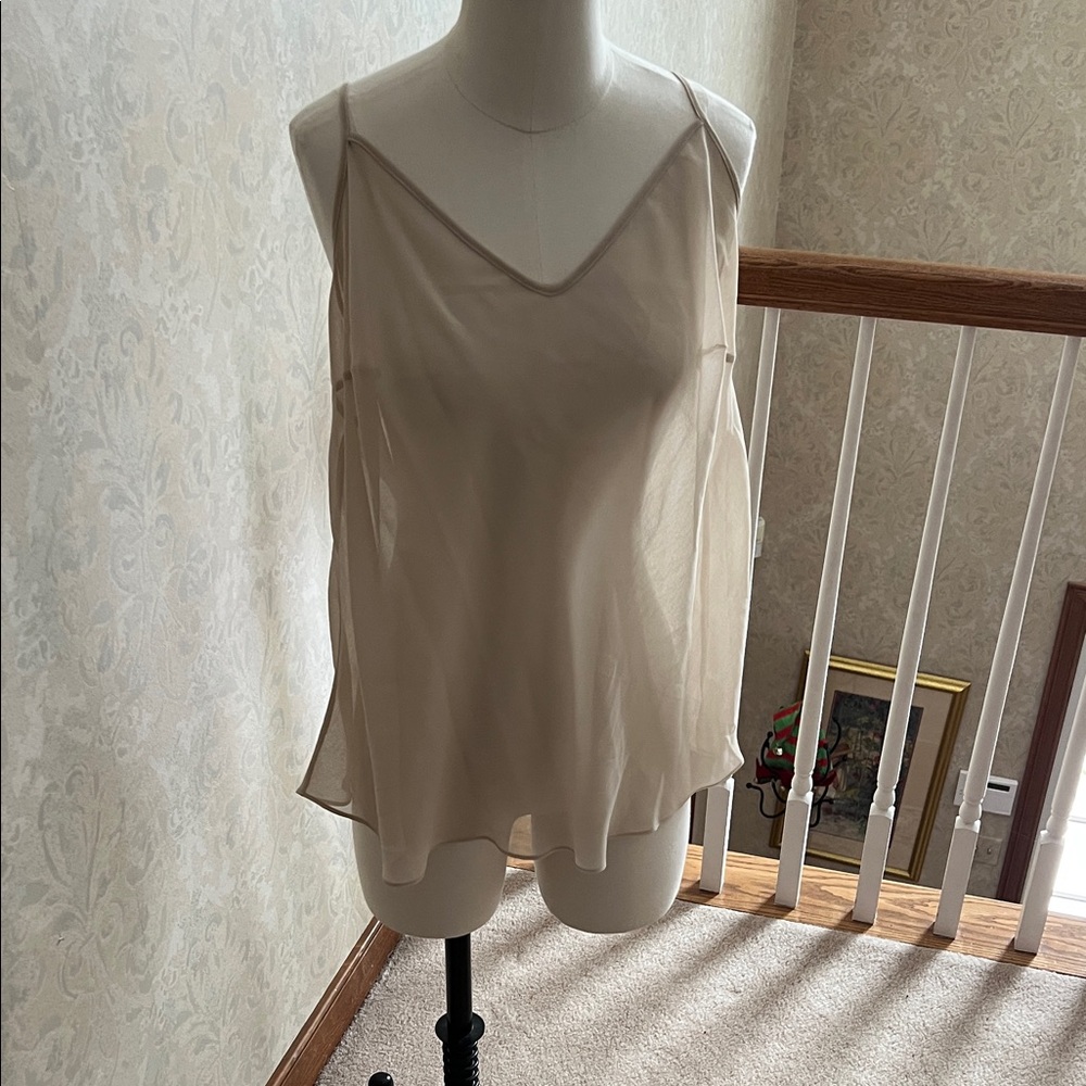 Talbots Woman Elegant Cream Women's Sheer Top - 18W